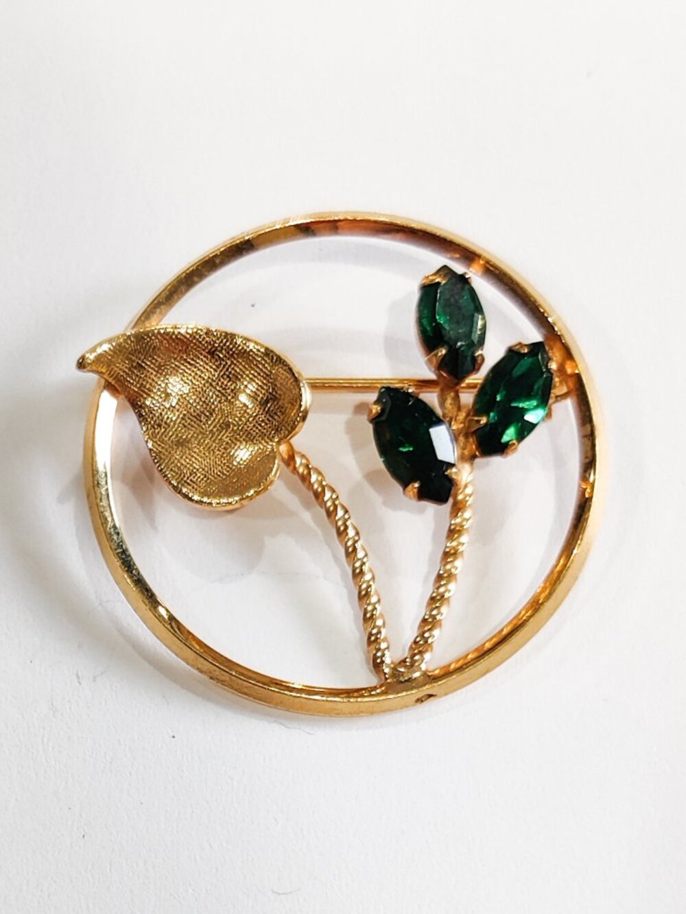 Vintage Curtis Creations 14K Gold Filled Leaf Brooch